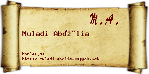 Muladi Abélia névjegykártya